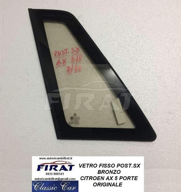 VETRO FISSO CITROEN AX 5P POST.SX BRONZO